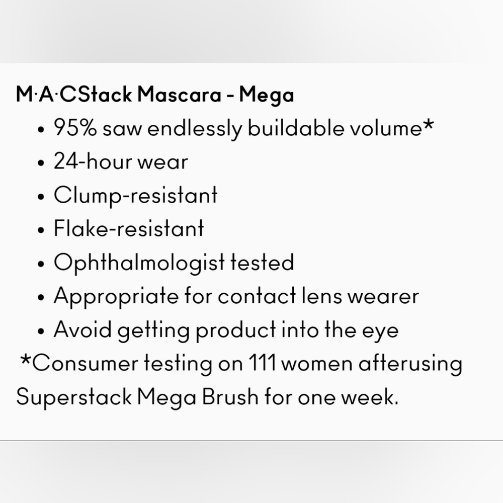 Mac Cosmetics MAC Stack Mascara Mega | Full Size | Brand New in Box  | Authentic - Picture 9 of 12